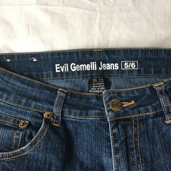 VINTAGE Evil Gemelli Flared Jeans Juniors Size 5/6 NWOT - Picture 4 of 4